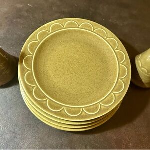 Vintage HOMER LAUGHLIN Sheffield Granada Green Dessert/Bread plates set of 4